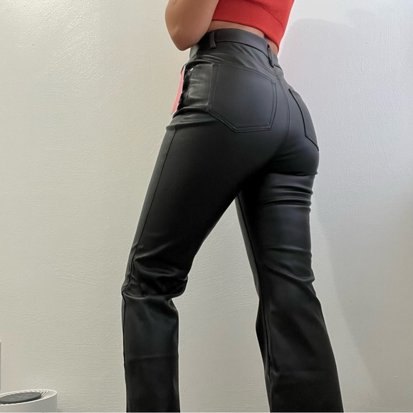Shoe Dazzle Pants - NWT Faux Leather Pants with Slit
